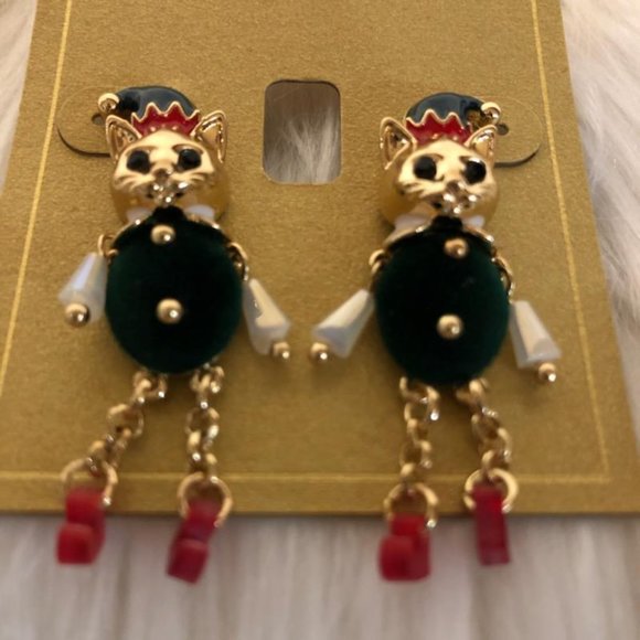 INC Elf Cat Drop Earrings - Picture 2 of 6